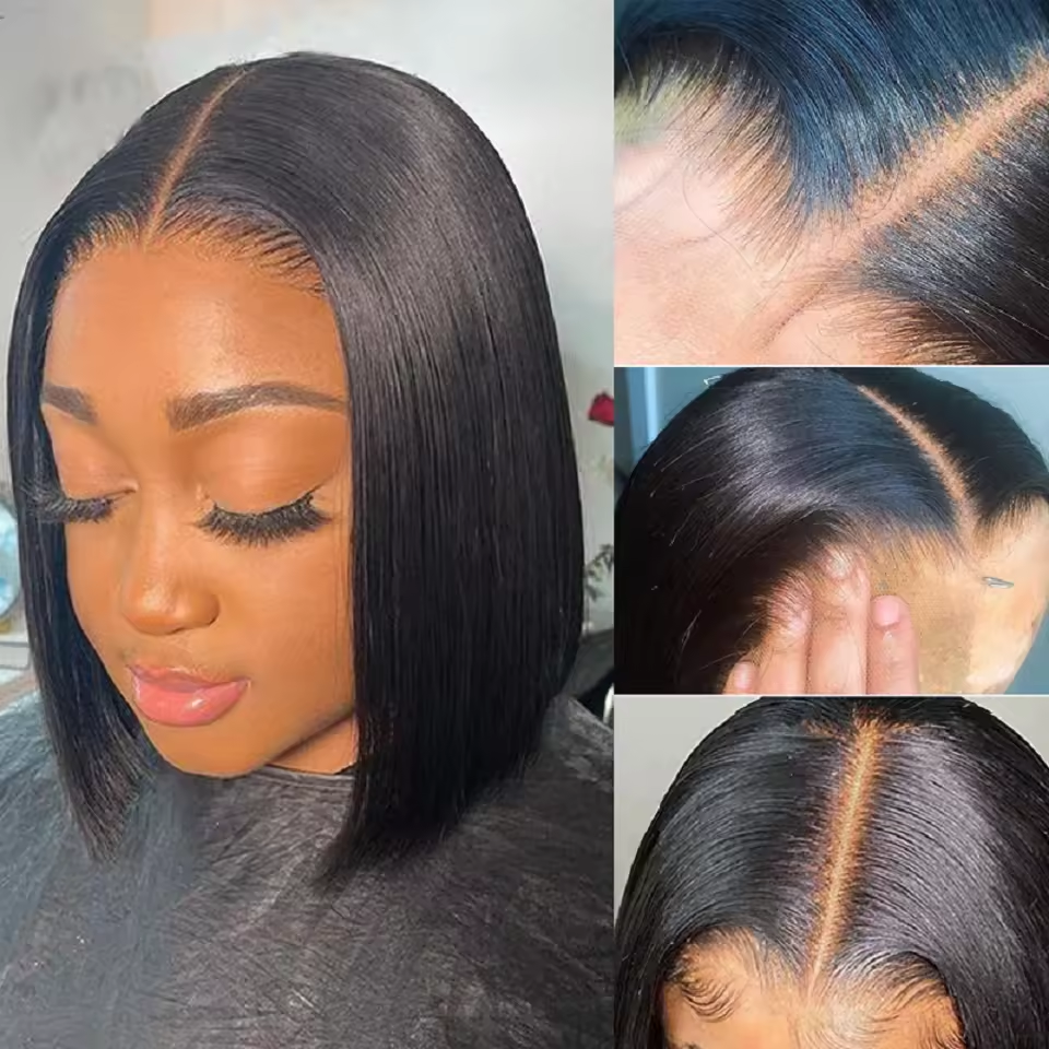 perruque lisse 10 pouces lace HD